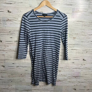 J crew blue  striped long sleeve dress size xs